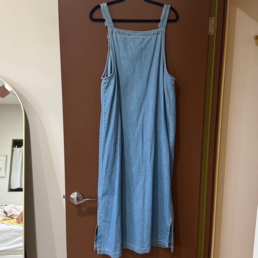 Vintage Studio Denim Overall Style Midi Dress - Picture 5 of 5